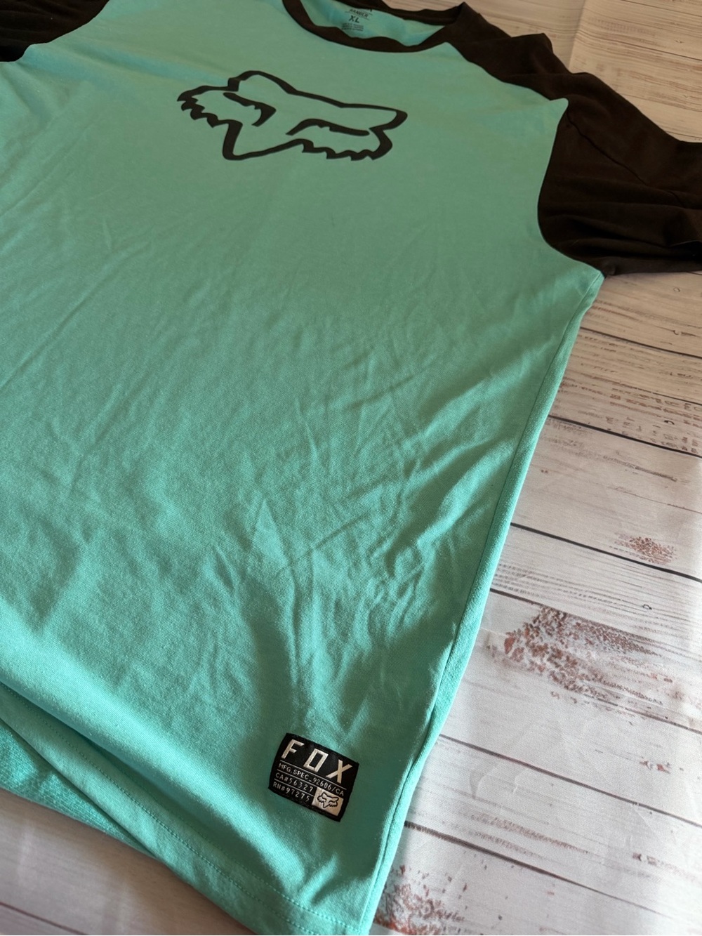 Fox Racing Ranger T-Shirt XL Teal Black Logo Jersey Tee